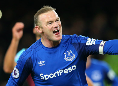 Everton striker Wayne Rooney.