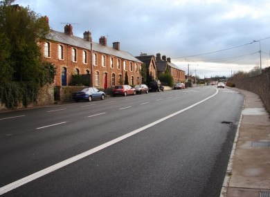 Houses on Grange Road, to the west of Douglas village