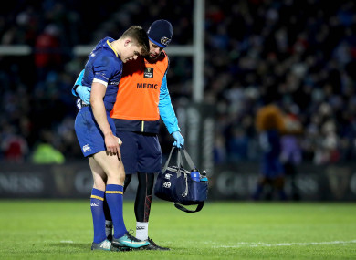 Ringrose limped out of Leinster's victory over Ulster on Saturday.