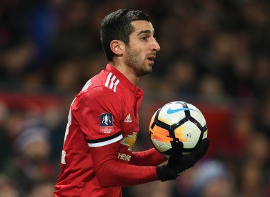 Manchester United's Henrikh Mkhitaryan.