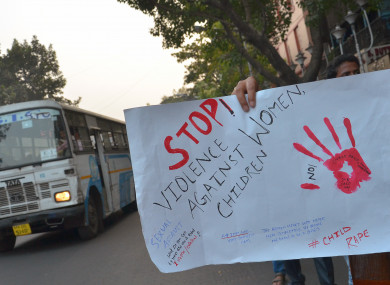 A protest march for stop violence against women & girls in Kolkata, India.