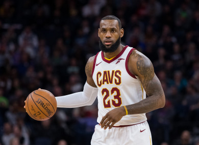 Cleveland Cavaliers forward LeBron James (file pic).