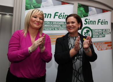 Michelle O'Neill alongside Mary Lou McDonald.