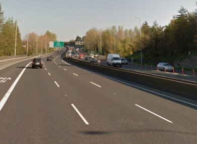 The N4 in Dublin where the crash took place last night.