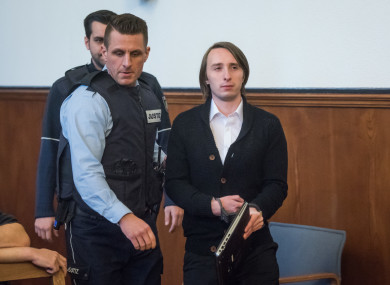 Sergej W (right) pictured in court today.