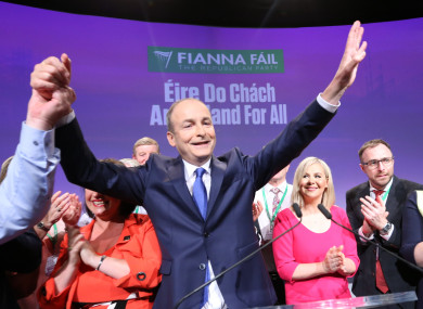 Micheál Martin's party has seen a three point bump in the latest poll.