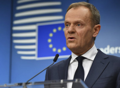 European Council President Donald Tusk.