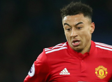 Manchester United midfielder Jesse Lingard.