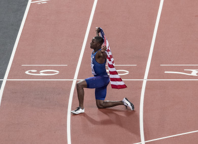 Christian Coleman during last year's World Championships.