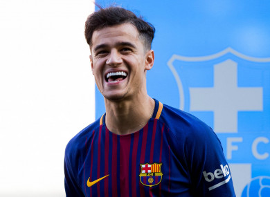 Coutinho joined Barcelona for €160 million in January.