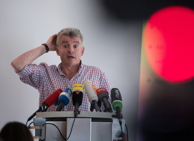 Ryanair CEO Michael O'Leary in August 2017.