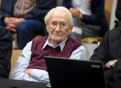 Oskar Groening, 96, a former member of the Waffen-SS.