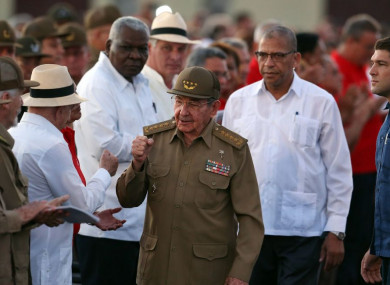 Cuban president Raul Castro.