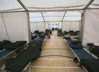 Emergency Beds for homeless people set up ahead of Storm Emma.