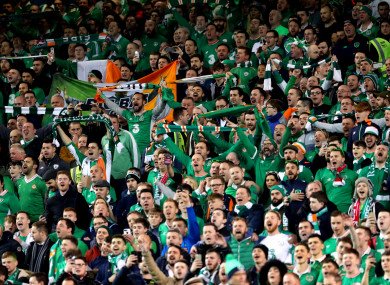 Ireland fans (file pic).