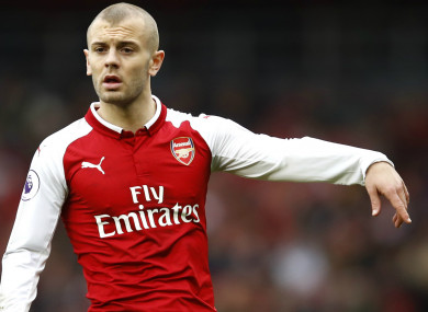 Arsenal midfielder Jack Wilshere