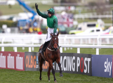 Ruby Walsh brings Footpad home to win the Arkle.