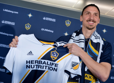Zlatan Ibrahimov was unveiled by LA Galaxy yesterday.