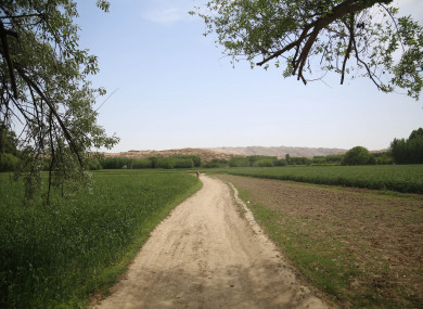 File photo showing a pathway in Sholgara district of northern Balkh province, Afghanistan.