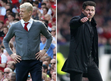 Arsene Wenger and Diego Simeone.