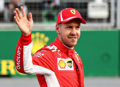 Vettel pictured during qualifying for the Azerbaijan Grand Prix on Saturday.