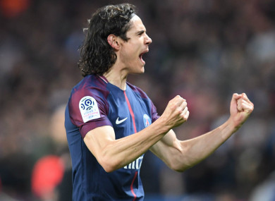 Paris Saint-Germain forward Edinson Cavani