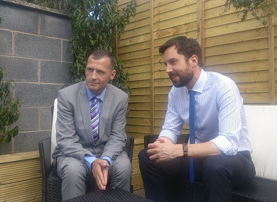 Philip (left) with Minister Eoghan Murphy (right) today in Dublin.