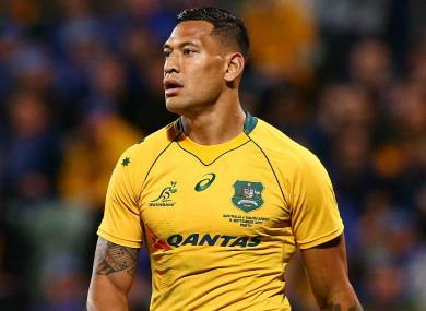Australia's Israel Folau is in trouble again.