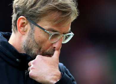 Liverpool manager Jurgen Klopp pictured on Saturday.