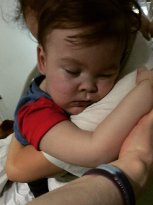 An image uploaded to Facebook this morning by Alfie Evans' mother Kate James.