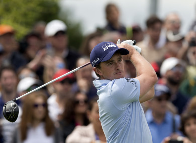 Paul Dunne in action earlier.