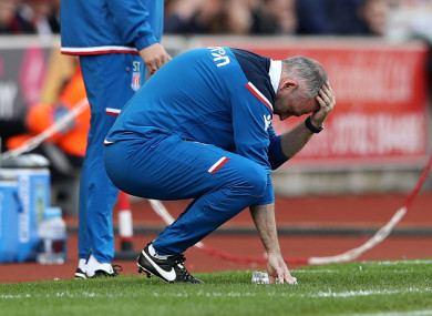 Down and out? Stoke boss Paul Lambert.