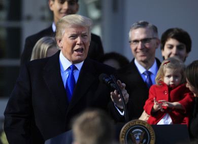 Donald Trump speaks to participants of the annual March for Life event, in the Rose Garden of the White House in January.
