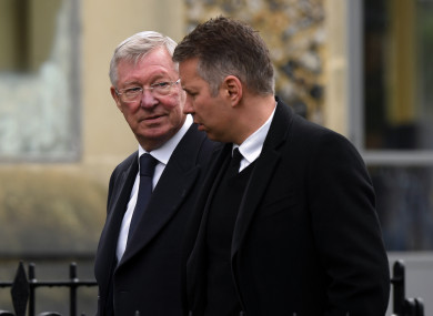 Alex and Darren Ferguson at Graham Taylor's funeral last year.