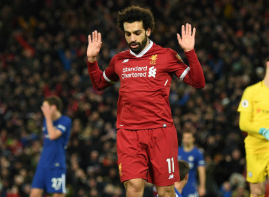 Salah after scoring against his former club.