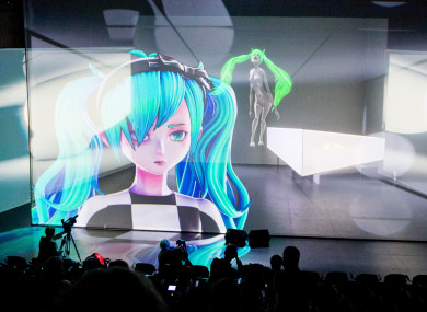 Hatsune Miku, a computer-generated 'Vocaloid' artist