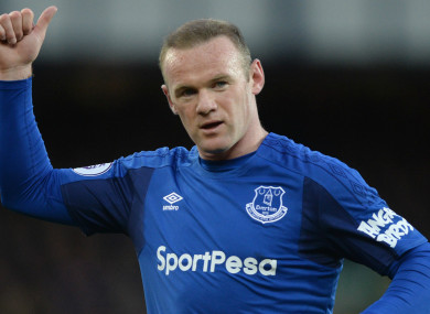 Rooney joined Everton last season.