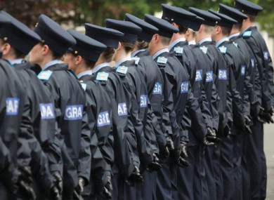 Recruits at the Garda Training College in Templemore in 2016.