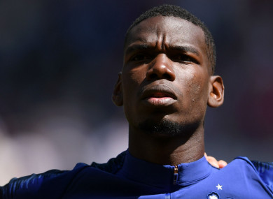 France midfielder Paul Pogba at the 2018 World Cup.