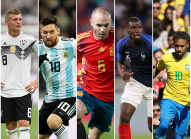 Kroos, Messi, Iniesta, Pogba and Neymar will all be chasing glory.