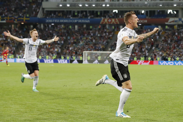 Kroos gets 10-man Germany out of jail with sublime injury-time free-kick