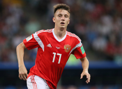 Russia midfielder Aleksandr Golovin.