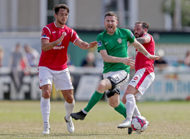 Craig Walsh in action for Bray at the weekend.