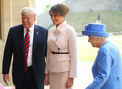 The US first family meets Britain's queen.