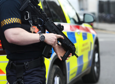 File photo of an armed garda