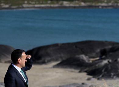 Taoiseach Leo Varadkar stares into the middle distance at Derrynane Beach in Kerry this week.