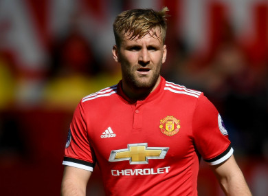 Manchester United left-back Luke Shaw.