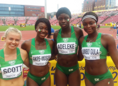 Ireland's relay team will race for a medal tomorrow.