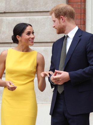 The Duke and Duchess of Sussex during the Commonwealth as they attend the Your Commonwealth Youth Challenge reception at Marlborough House in London.