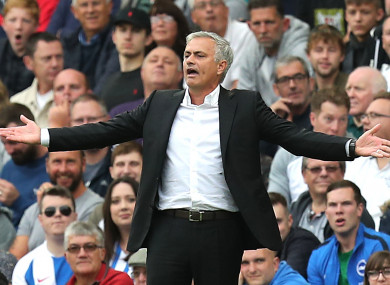 Mourinho's side suffered their first Premier League defeat of the new season.
